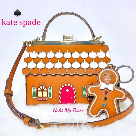 kate spade Handbags - Kate Spade Gingerbread House Handbag & Gingerbread Man Keychain Charm NWT